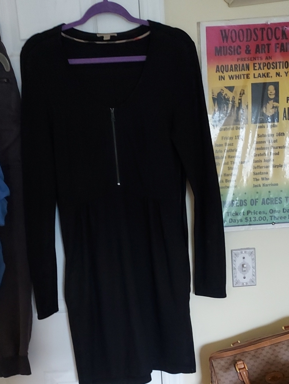 Burberry Black Long Sleeve Dress Size 8